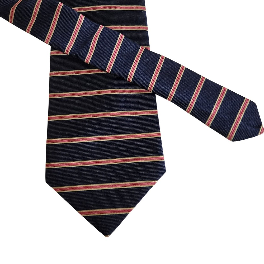 Brooks Brothers Makers Mens Tie Striped Silk Necktie Blue‎ Mens